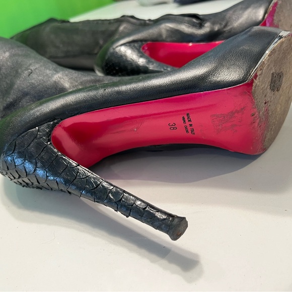 Massimo Dogama. Absolutely stunning boots! Extra high heel. Silver toe. - Picture 7 of 7